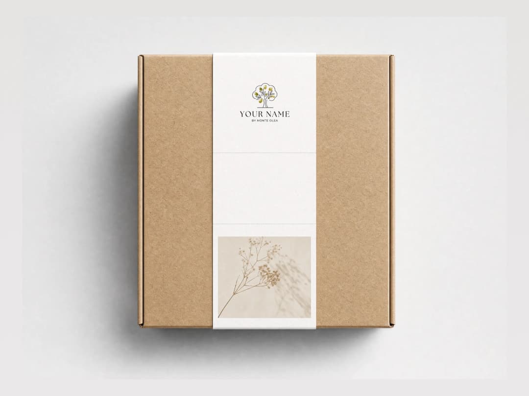 Personalized Monte Olea olive oil shipment box